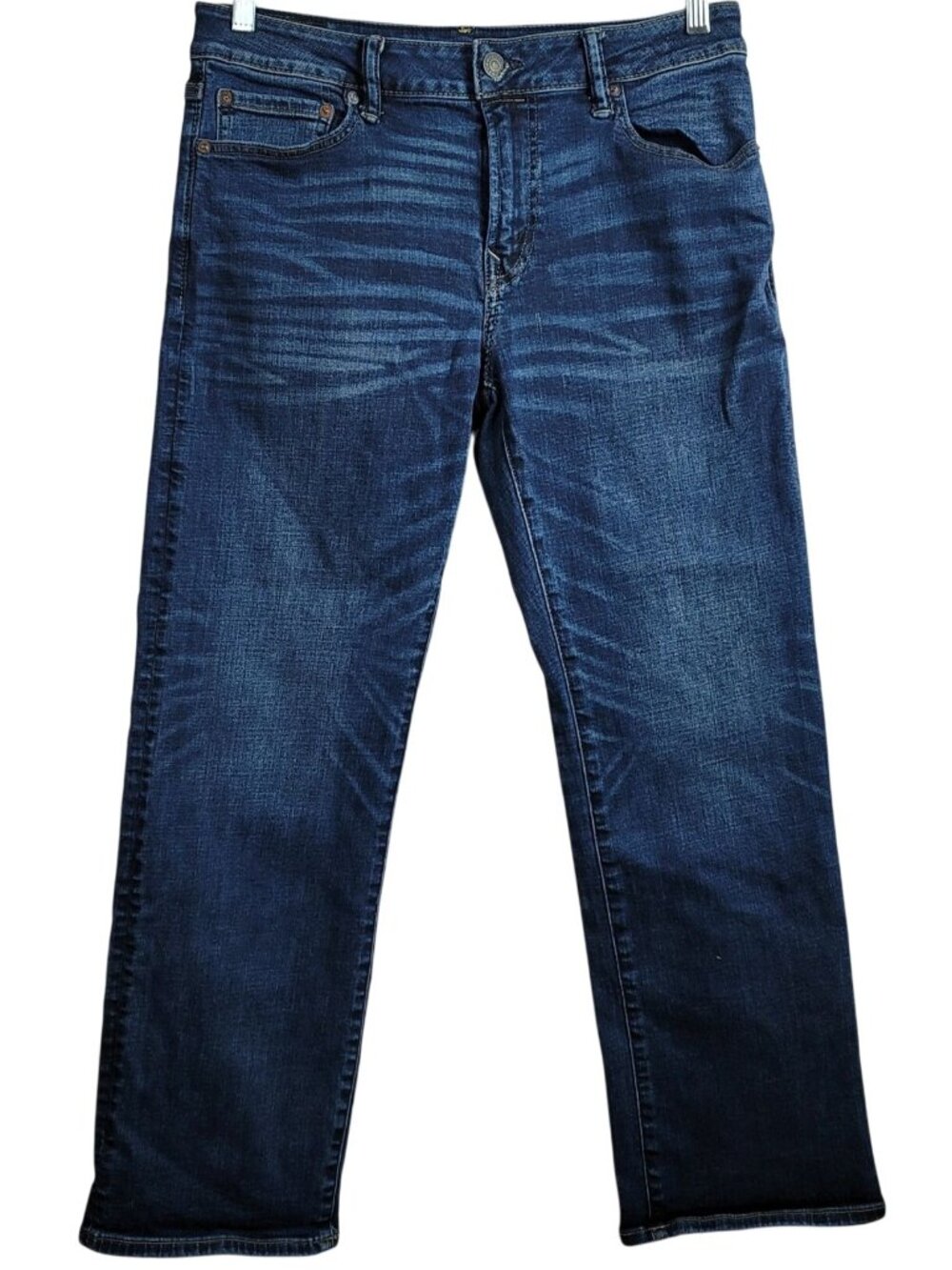 American Eagle Men Airflex + Jeans Blue 32x30 Original Bootcut Zipper Pockets